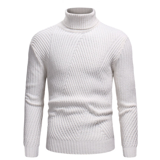 Herren Hochwertiger Rollkragenpullover im strukturierten Design EB
