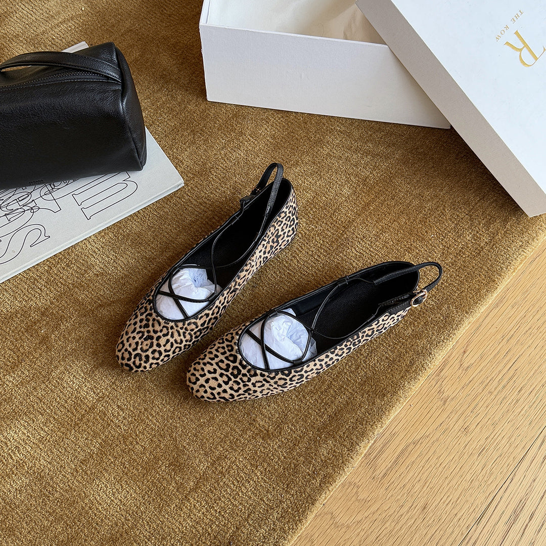 Damen Ballettschuhe im Tierfell-Look EB