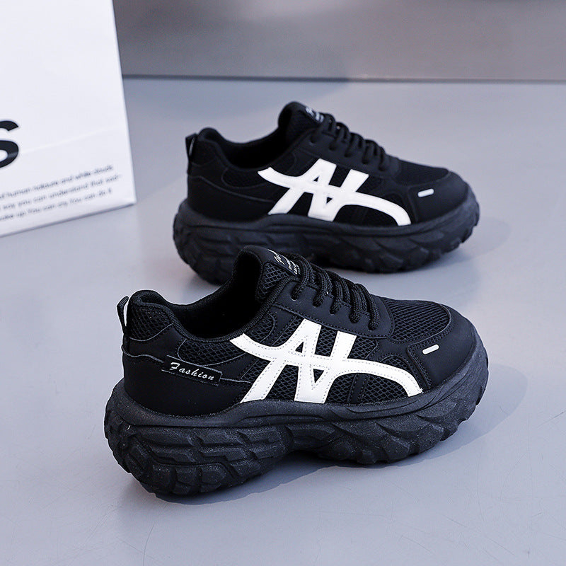 Damen Chunky Sneakers mit atmungsaktivem Mesh-Obermaterial und stoßdämpfender Sohle EB