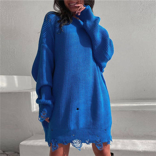 Damen Oversized Strickkleid EB