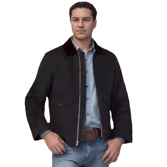 Herren lässige Utility-Jacke mit praktischen Taschen und robustem Design EB