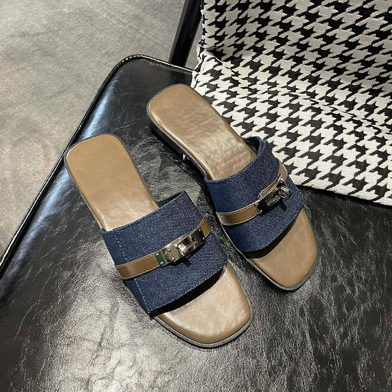 Damen elegante Sandalen mit modischem Riemendesign und strapazierfähiger Sohle EB