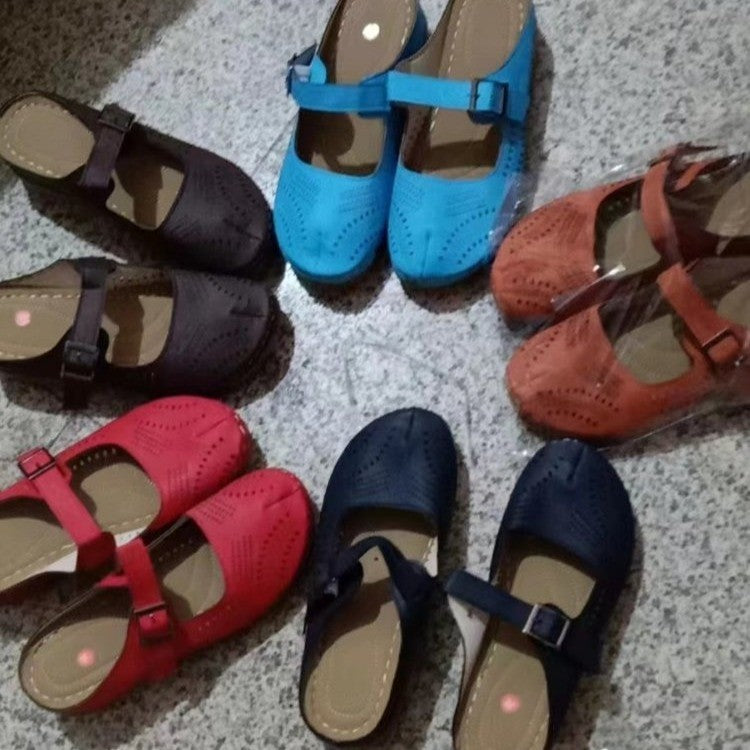 Damen Komfortable und luftige Sandalen mit verstellbarem Riemen EB