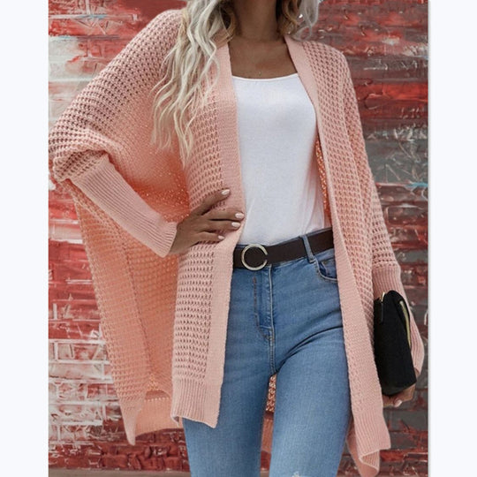 Damen Strickmantel mit offener Front und luftiger Passform EB