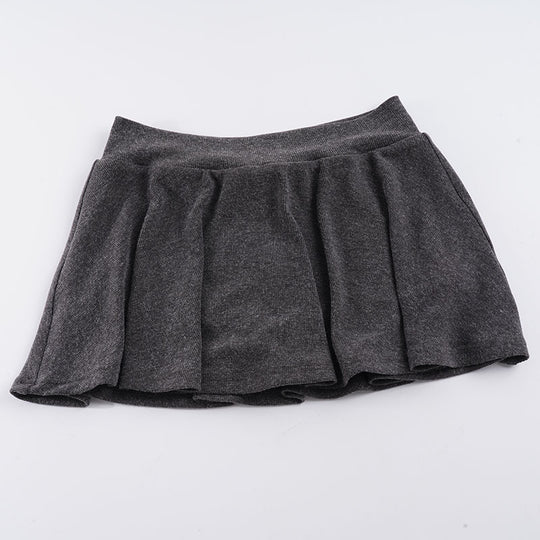 Damen Plissierter Minirock aus weichem Baumwollmix mit elastischem Bund EB