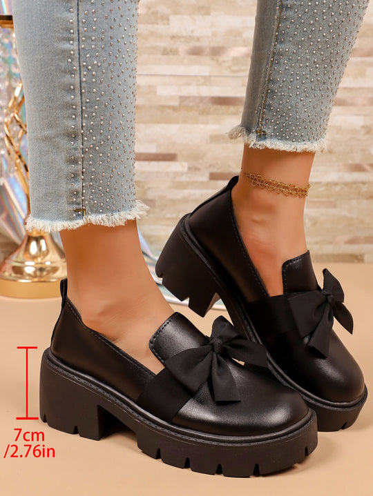 Damen Wedge-Pantoletten mit Schleifen-Detail EB
