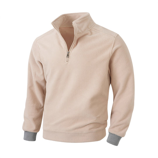 Herren Fleecejacke mit halblangem Reißverschluss EB