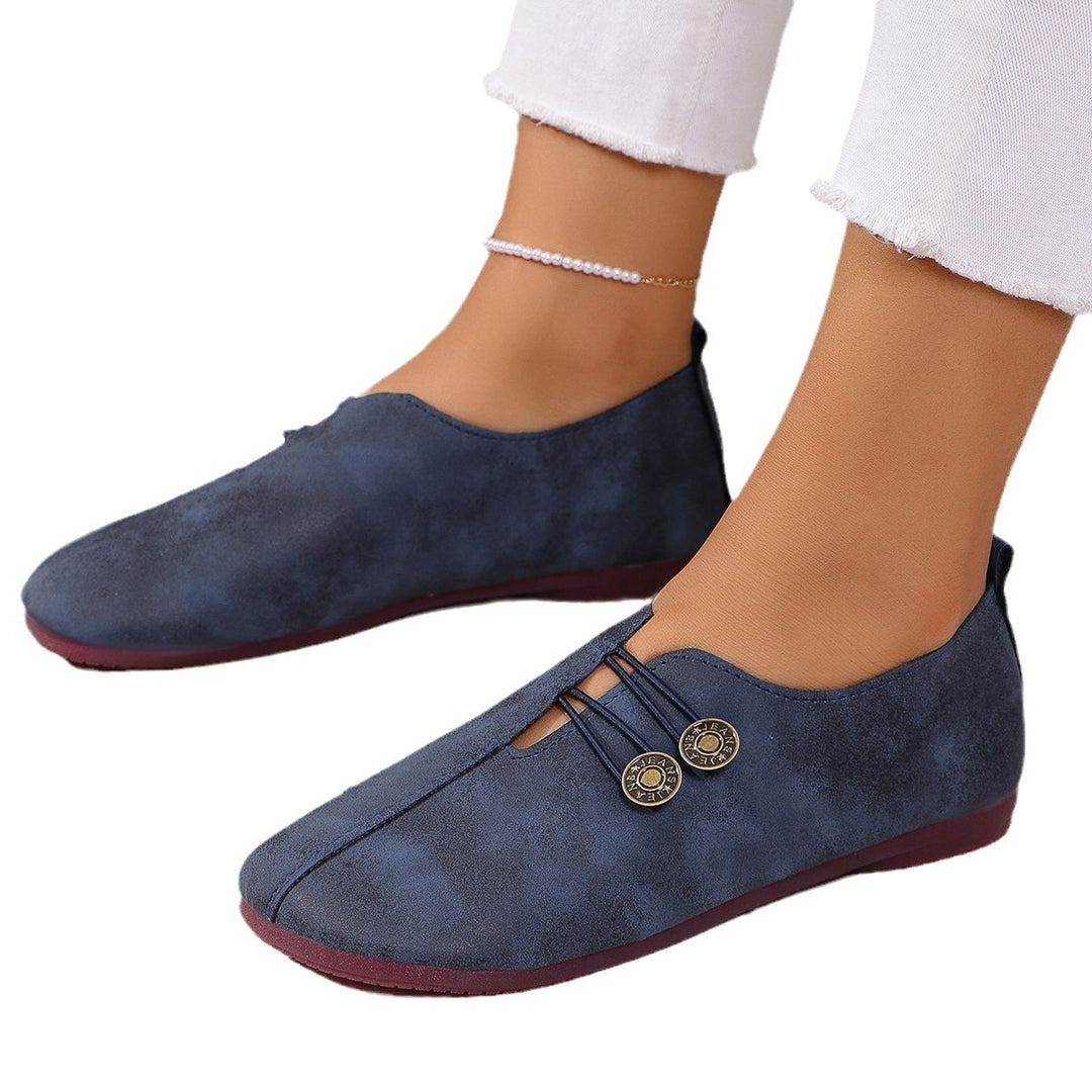 Damen Alltagsschuhe mit elegantem Knopfdetail und bequemem Innenfutter EB