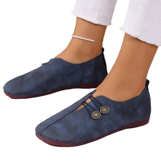 Damen Alltagsschuhe mit elegantem Knopfdetail und bequemem Innenfutter EB