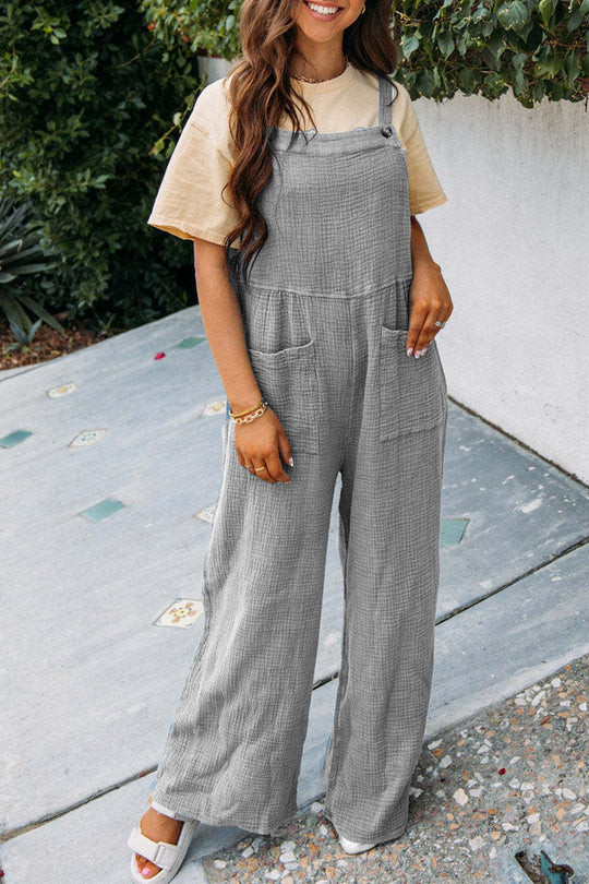 Damen lässiger Overall mit praktischen Taschen und verstellbaren Trägern EB
