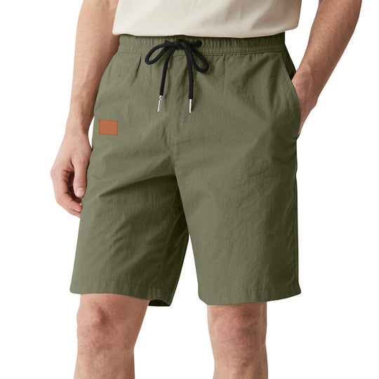 Herren nan schnelltrocknende Badeshorts im Bermuda-Schnitt mit elastischem Bund und Kordelzug EB