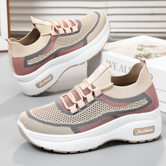 Damen Sportliche Sneakers mit atmungsaktivem Strick-Obermaterial und innovativer Dämpfungstechnologie EB