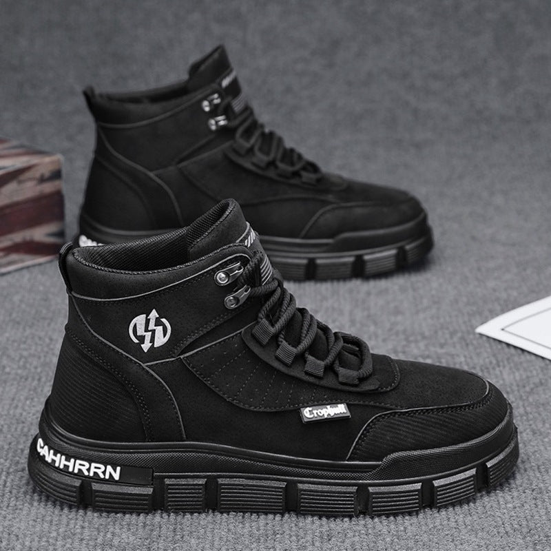 Damen moderne High-Top Sneakers mit stabiler Profilsohle EB