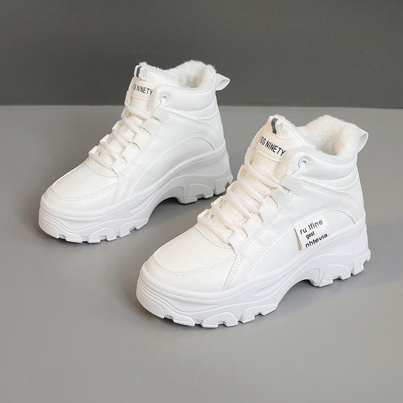 Damen Winterliche High-Top Sneakers mit kuscheligem Innenfutter und rutschfester Sohle EB