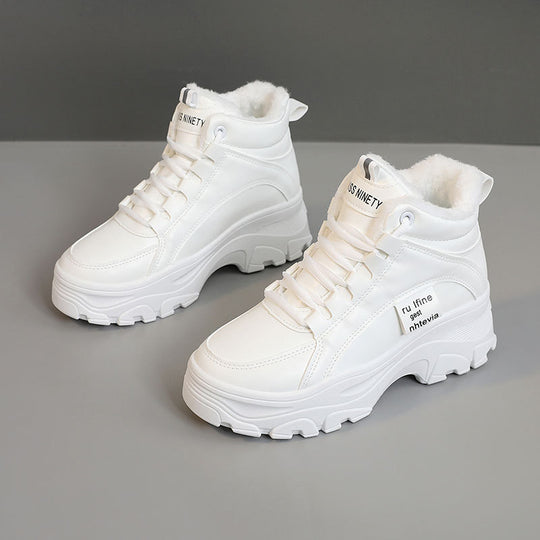 Damen Winterliche High-Top Sneakers mit kuscheligem Innenfutter und rutschfester Sohle EB