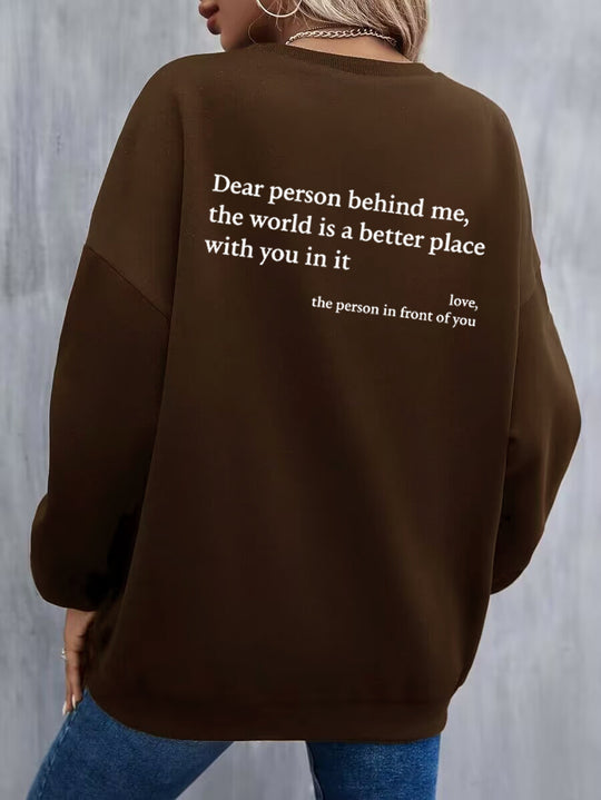 Damen Sweatshirt mit inspirierendem Schriftzug EB