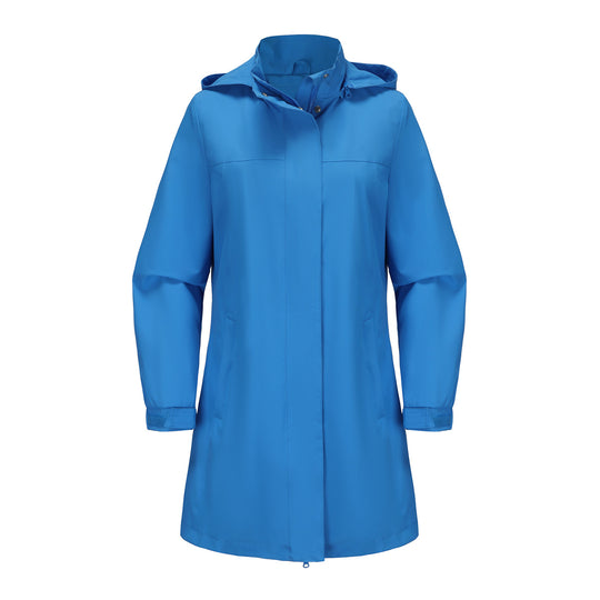 Damen funktionale Übergangsjacke mit verstellbarem Kapuzenkragen und praktischen Taschen EB