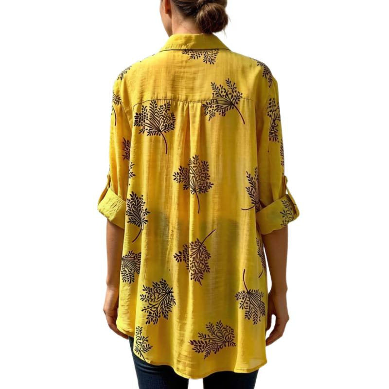 Damen Blusenshirt mit blumigem Motiv und legerem Schnitt EB