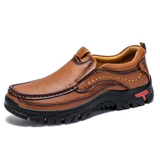 Herren Leder Mokassin mit rutschfester Sohle EB