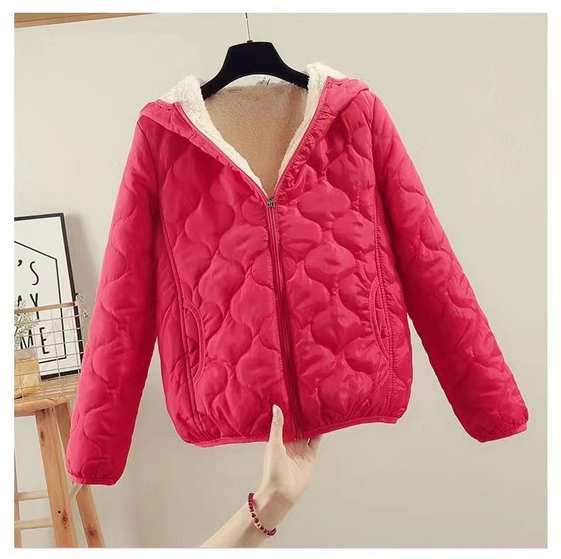 Damen gesteppte Winterjacke mit Kapuze EB