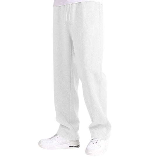 Herren nan Relaxed-Fit Sweatpants mit geradem Bein Fleece-Innenfutter und elastischem Kordelbund EB