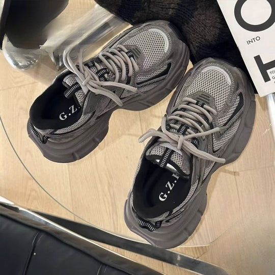 Damen Sportliche Sneakers mit atmungsaktivem Obermaterial und ergonomischer Dämpfung EB