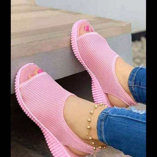 Damen Atmungsaktive Sandalen mit rutschfester Sohle und offenem Zehenbereich EB