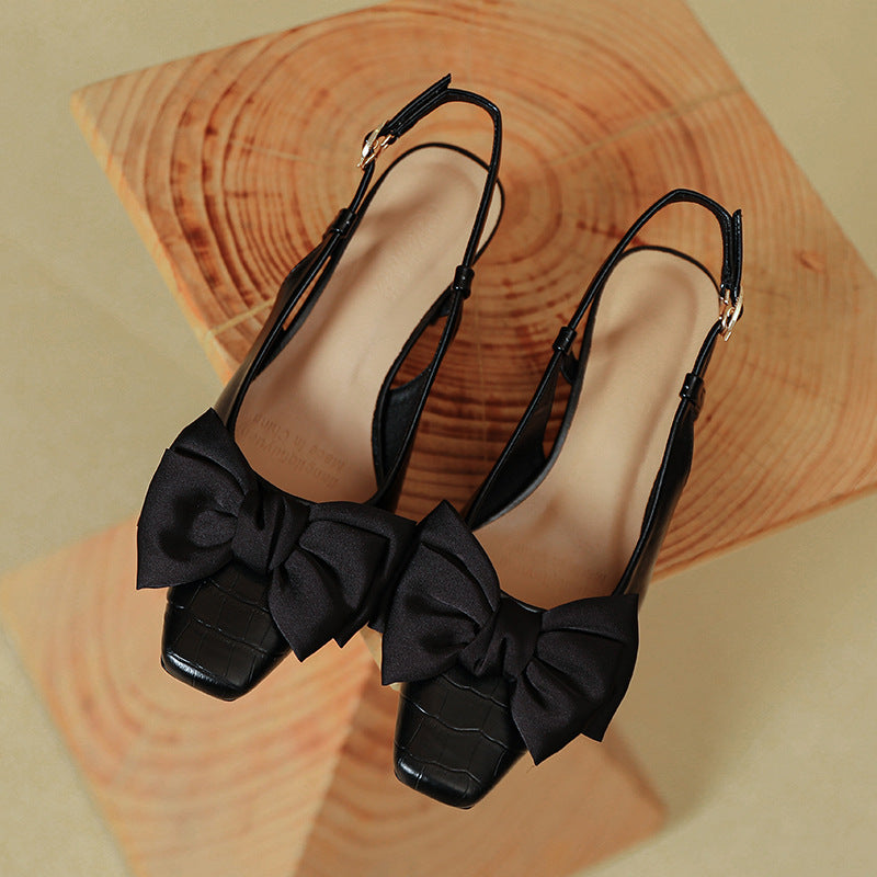 Damen Slingback-Pumps mit Schleife EB