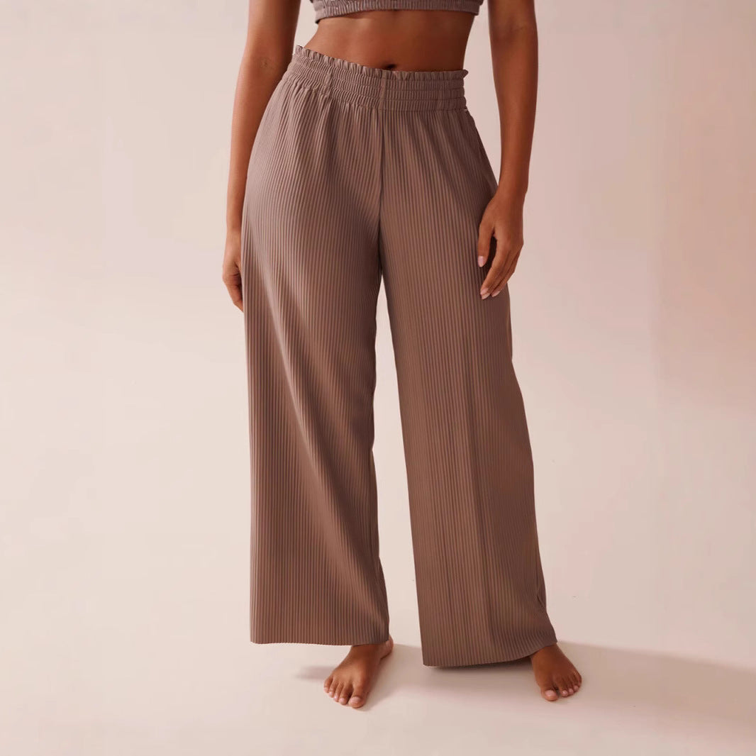 Damen elegante Plissierte Freizeithose EB