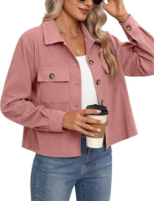Damen lässige Overshirt-Jacke EB