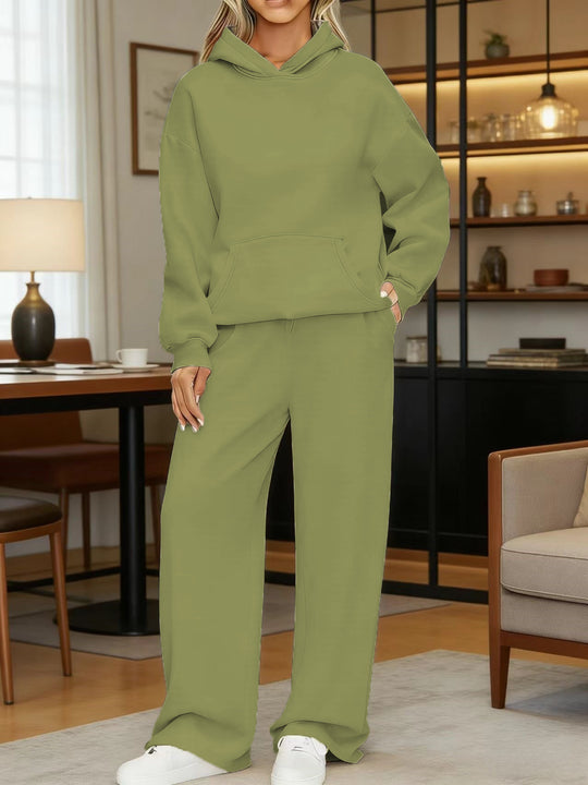 Damen nan kuscheliges Oversize Hoodie und weite Jogginghose Set EB