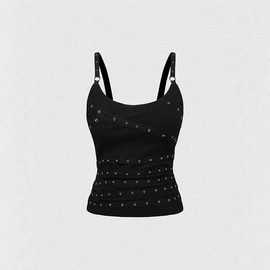 Damen Raffiniertes Top mit Elastananteil und funkelnden Details EB