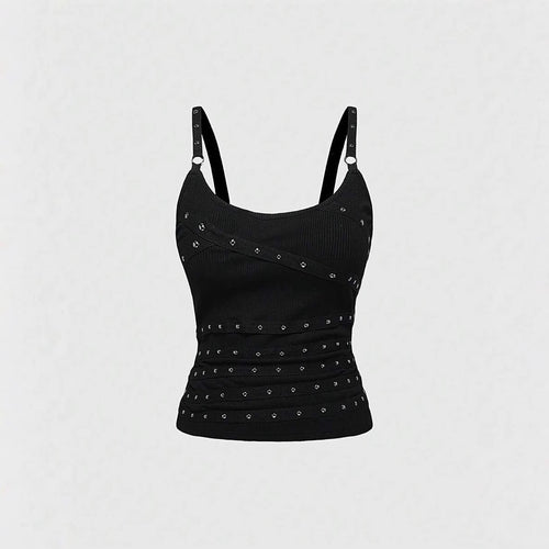 Damen Raffiniertes Top mit Elastananteil und funkelnden Details EB