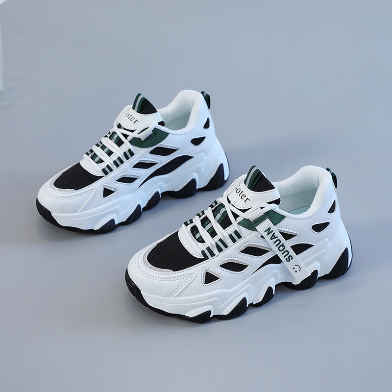 Damen Sportliche Sneakers mit futuristischem Design und atmungsaktiven Einsätzen EB