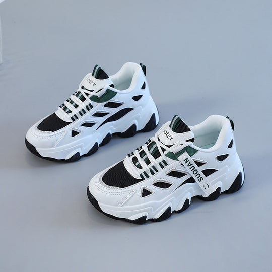 Damen Sportliche Sneakers mit futuristischem Design und atmungsaktiven Einsätzen EB