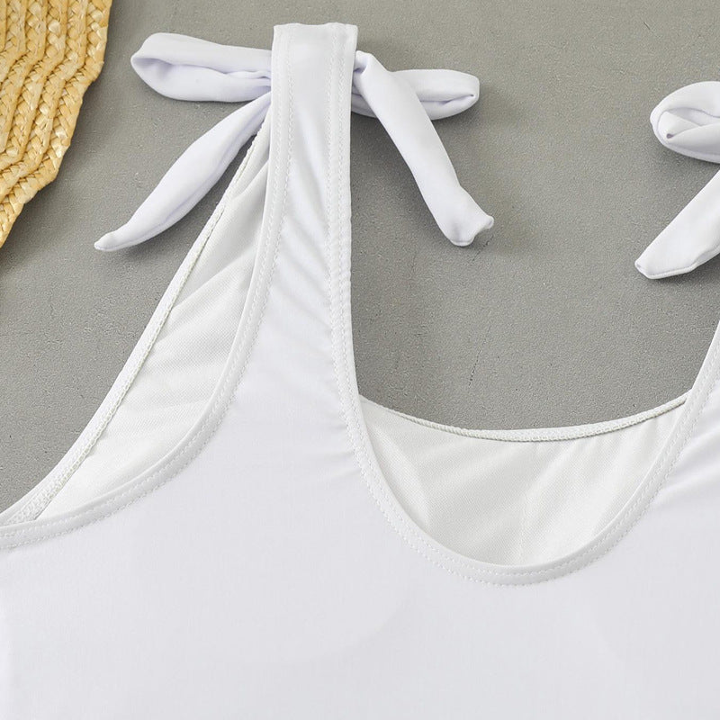 Damen Bauchfreies Bikini-Set mit grafischem Druck EB