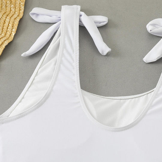 Damen Bauchfreies Bikini-Set mit grafischem Druck EB