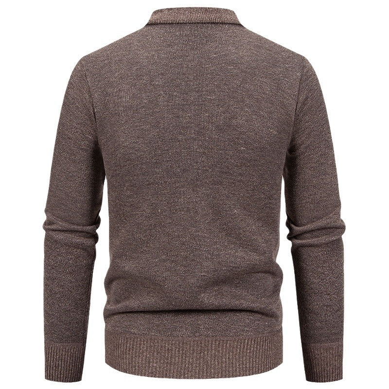 Herren stilvolle Strickjacke mit modernem Karomuster und praktischen Taschen EB