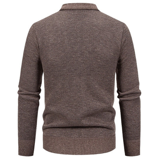 Herren stilvolle Strickjacke mit modernem Karomuster und praktischen Taschen EB