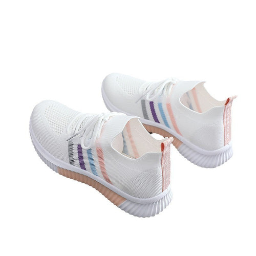 Damen Leichte Freizeit-Sneaker mit atmungsaktiver Mesh-Oberfläche und flexibler Laufsohle EB