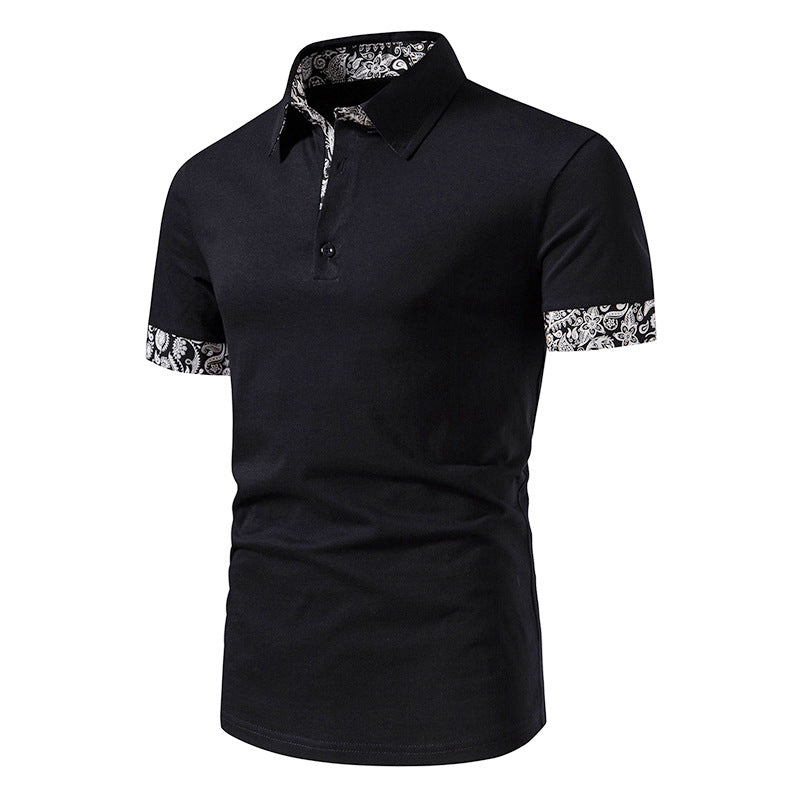 Herren Poloshirt mit modernem Paisleymuster und sportlichem Schnitt EB