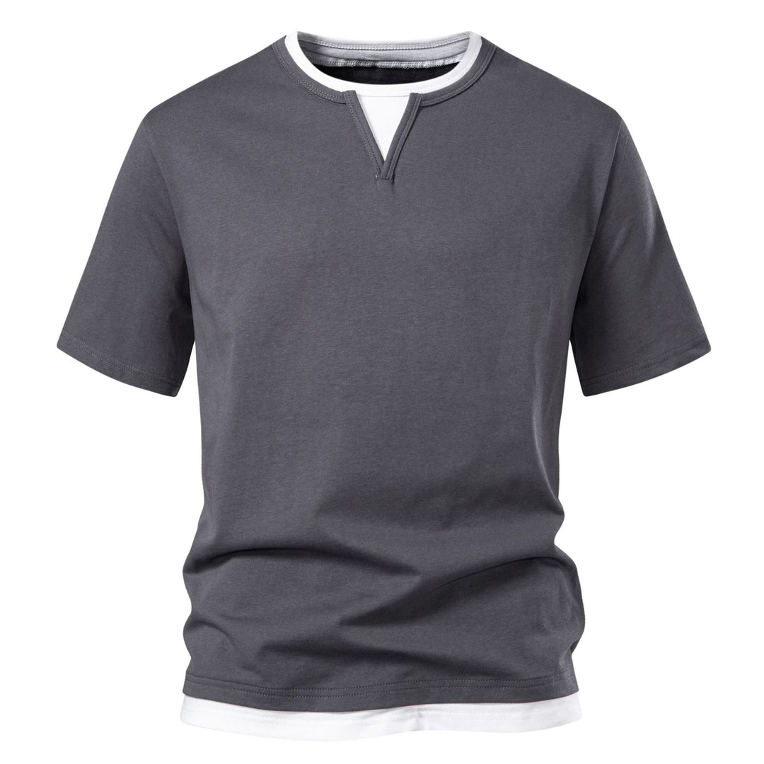 Herren Kurzarmshirt mit modernem Stehkragen EB