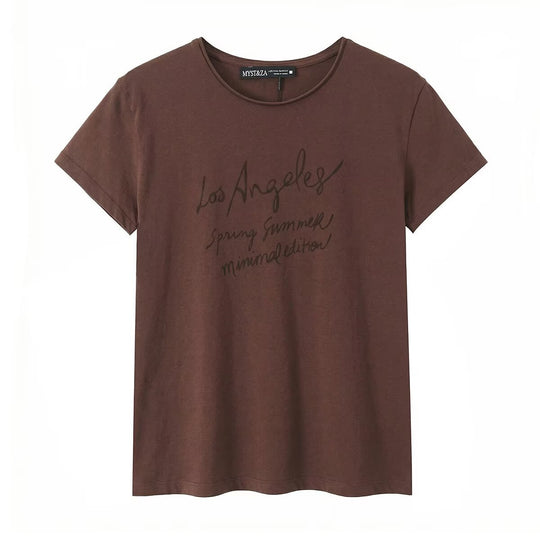 Damen T-Shirt mit minimalistischem Design und exklusivem Druck EB