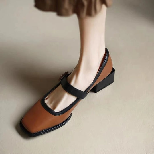 Damen elegante Mules mit Riemen EB