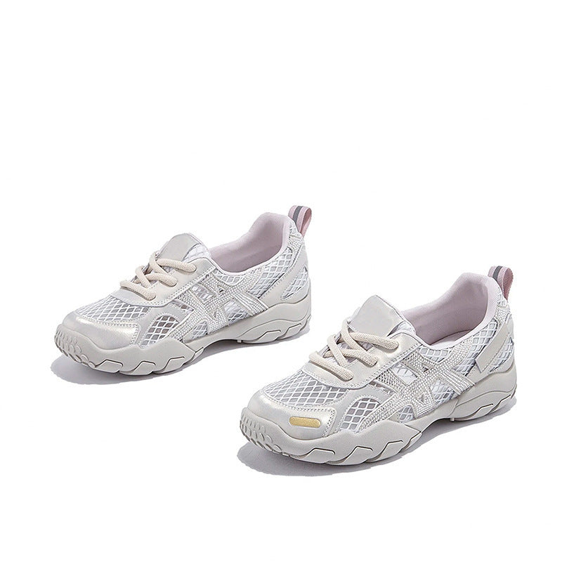 Damen Sportliche Lauf-Sneaker mit atmungsaktivem Netzdesign und stoßdämpfender Sohle EB