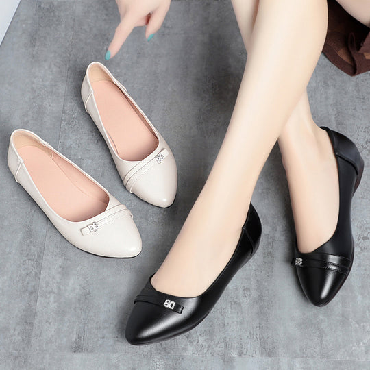Damen Ballerinas mit eleganter Schleifenverzierung und rutschfester Sohle EB