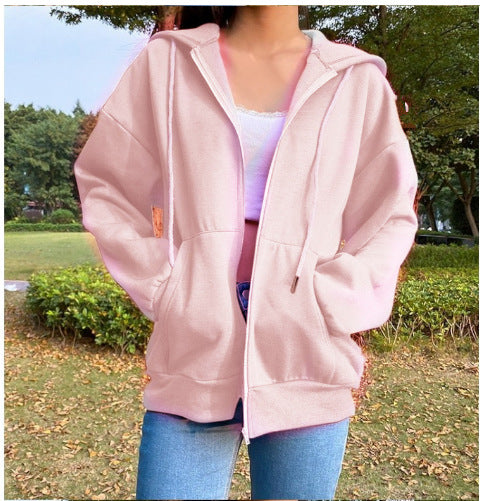 Damen bequeme Kapuzenjacke mit praktischen Taschen und lässigem Schnitt EB