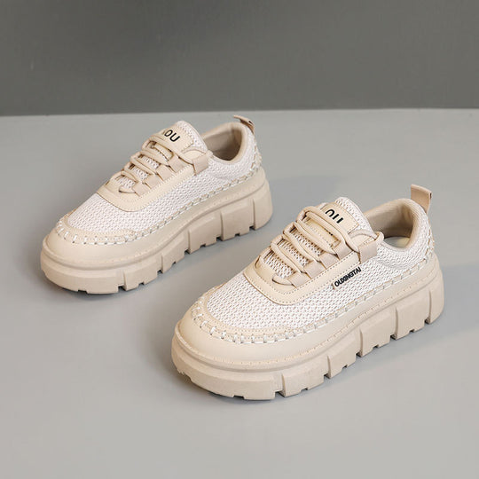 Damen Sportliche Trend-Sneaker mit Federung und atmungsaktivem Obermaterial EB