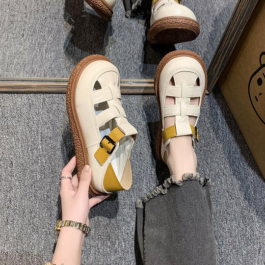 Damen Fußfreundliche Sandalen mit modischem Riemchen-Design EB