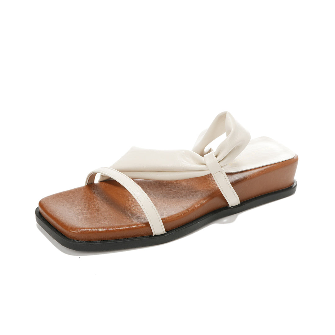 Damen Moderne Slippers mit eleganter Schleifenverzierung EB